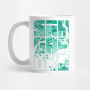 Singapore City Map Typography - Watercolor Mug